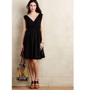 HD in Paris Anthropologie black sleeveless dress 0